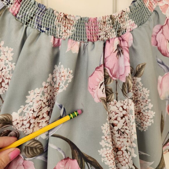 Show Me Your Mumu Hacienda Floral Maxi Dress Off Shoulder Ruffle Boho Pretty - Picture 7 of 7